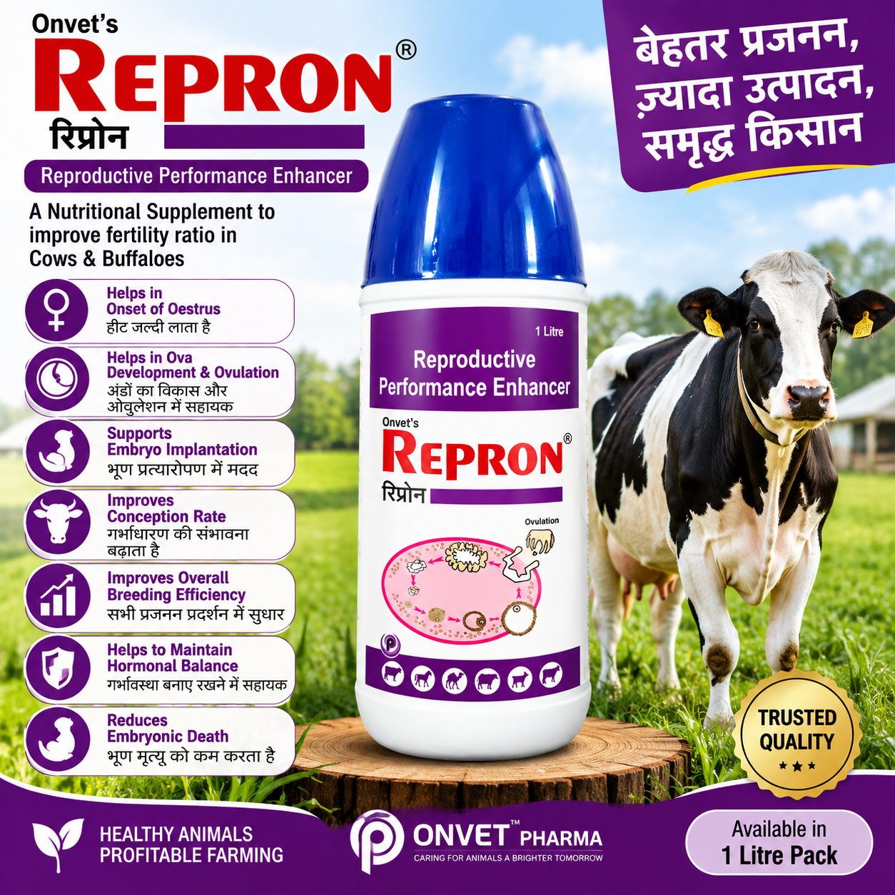 Onvet Pharma Repron Reproductive Health Tonic
